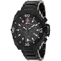 Swiss Precimax Men's Tactical Pro SP13177 Black Stainless-Steel Swiss Chronograph Watch with Black Dial