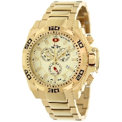Swiss Precimax Men's Quantum Pro SP13184 Gold Stainless-Steel Swiss Chronograph Watch with Gold Dial