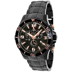 Swiss Precimax Men's Tarsis Pro SP13229 Black Stainless-Steel Swiss Chronograph Watch with Black Dial