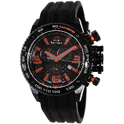 Swiss Precimax Men's Forge Pro Sport SP13237 Black Silicone Swiss Chronograph Watch with Black Dial