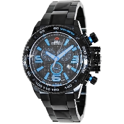 Swiss Precimax Men's Forge Pro SP13242 Black Stainless-Steel Swiss Chronograph Watch with Black Dial