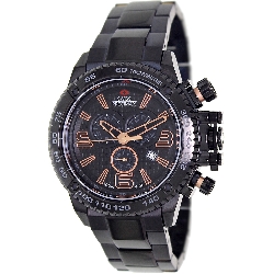 Swiss Precimax Men's Forge Pro SP13245 Black Stainless-Steel Swiss Chronograph Watch with Black Dial