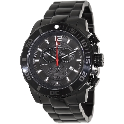Swiss Precimax Men's Crew Pro SP13253 Black Stainless-Steel Swiss Chronograph Watch with Black Dial