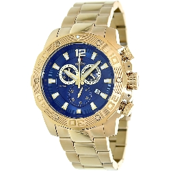 Swiss Precimax Men's Legion Pro SP13266 Gold Stainless-Steel Swiss Chronograph Watch with Blue Dial