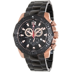 Swiss Precimax Men's Legion Reserve Pro SP13269 Black Stainless-Steel Swiss Chronograph Watch with Black Dial