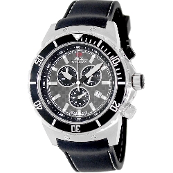 Swiss Precimax Men's Pursuit Pro Sport SP13278 Black Silicone Swiss Chronograph Watch with Grey Dial