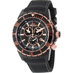 Swiss Precimax Men's Pursuit Pro Sport SP13281 Black Silicone Swiss Chronograph Watch with Grey Dial