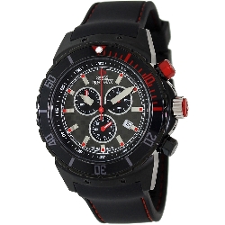 Swiss Precimax Men's Pursuit Pro Sport SP13284 Black Silicone Swiss Chronograph Watch with Grey Dial