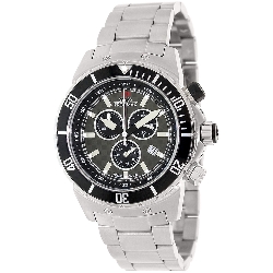Swiss Precimax Men's Pursuit Pro SP13291 Silver Stainless-Steel Swiss Chronograph Watch with Grey Dial
