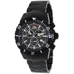 Swiss Precimax Men's Pursuit Pro SP13296 Black Stainless-Steel Swiss Chronograph Watch with Grey Dial