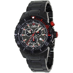 Swiss Precimax Men's Pursuit Pro SP13297 Black Stainless-Steel Swiss Chronograph Watch with Grey Dial