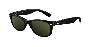 Ray-Ban RB2132 New Wayfarer Sunglasses,55 Mm,Black/Crystal Green Polarized