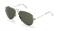 Ray-Ban RB3025 Aviator Large Metal Sunglasses,Non-Polarized, Gold Frame/Crystal Green G-15XLT Lens,62 Mm