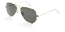 Ray-Ban RB3025 Aviator Large Metal Sunglasses 58 Mm, Polarized, Arista Gold/Polarized Crystal Green
