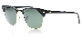 Ray Ban Sunglasses Clubmaster RB3016 W0365 Ebony Black/Arista Gold/Crystal Green, 51mm