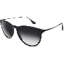 Ray-Ban Women's Erika Round Sunglasses,Non-Polarized,Black Frame/Gray Gradient Lens,54 Mm