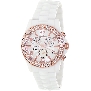 Swiss Precimax Women's Luxe Elite SP12043 White Ceramic Swiss Chronograph Watch With Mother-Of-Pearl Dial