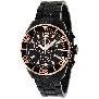 Swiss Precimax Men's Deep Blue Pro II SP12173 Black Stainless-Steel Swiss Chronograph Watch With Gold Dial