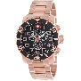 Swiss Precimax Men's Verto Pro SP13040 Rose-Gold Stainless-Steel Swiss Chronograph Watch With Black Dial